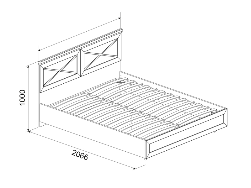 Кровать двухспальная 1400